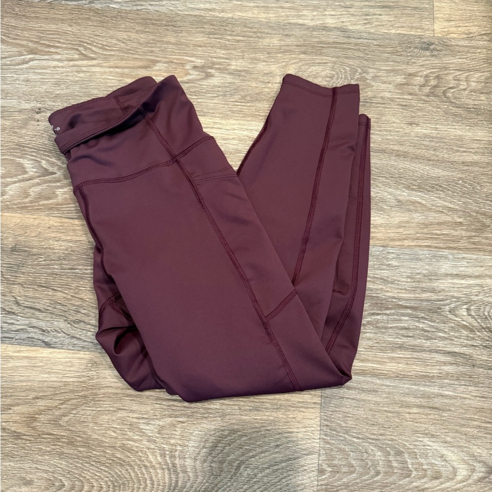 Abara Yoga Deep Maroon Leggings